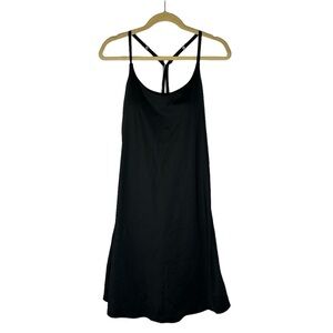 NWT Halara Black Adjustable Racerback Strap Attached Shorts Athletic Mini Dress